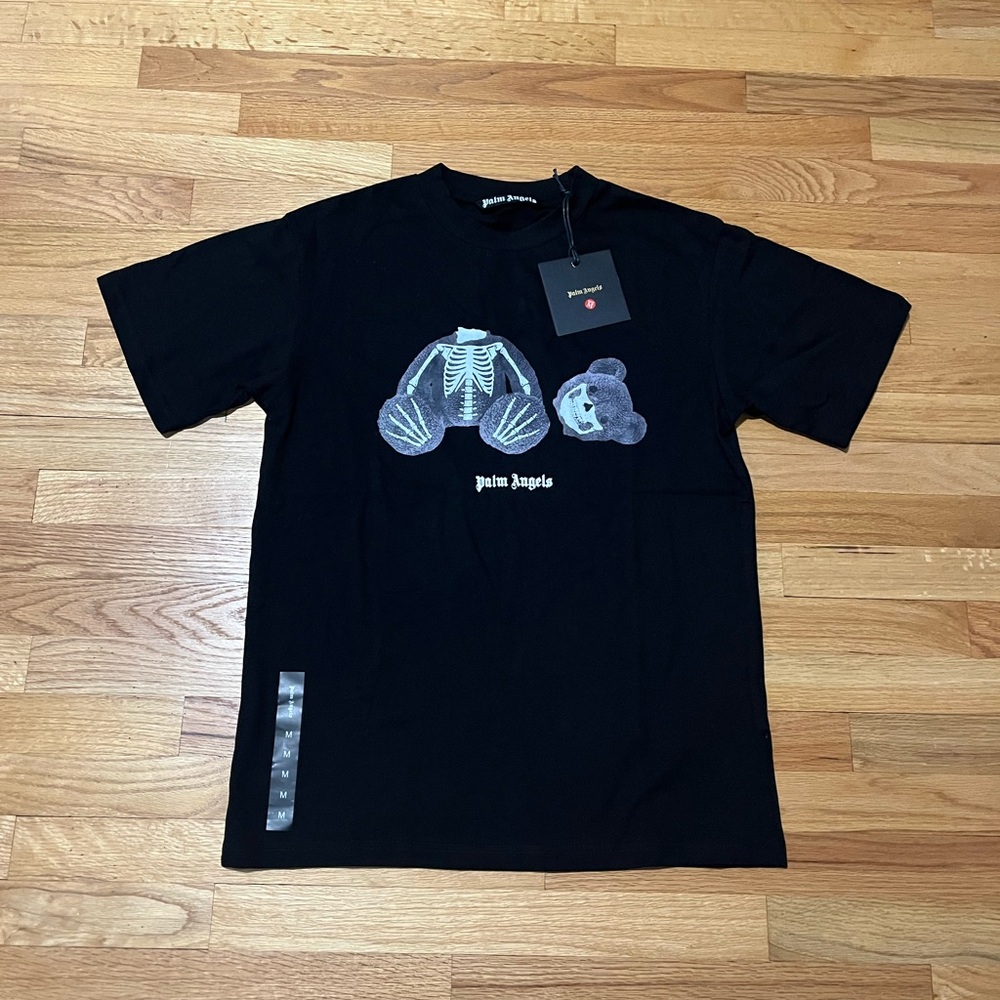 Rare Palm Angels Skeleton Bear tee
